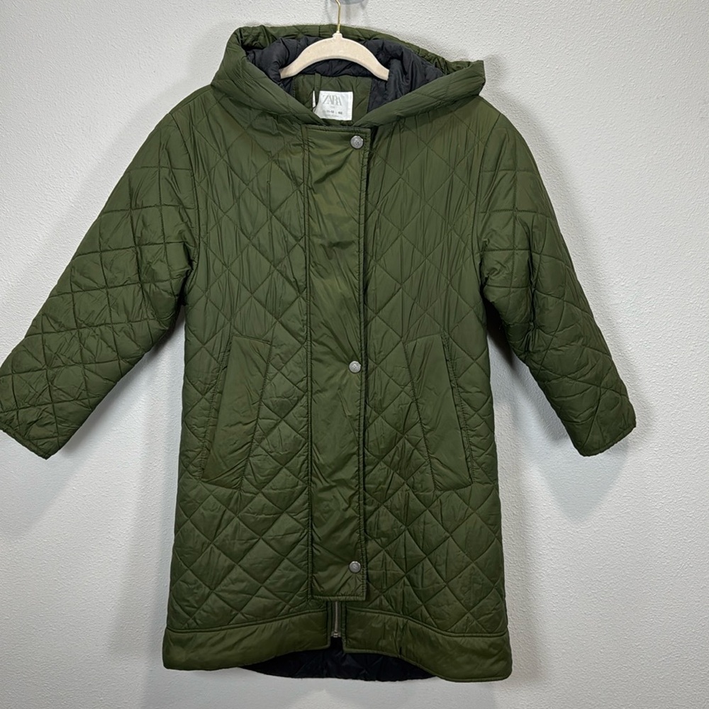 Zara quilted jacket green